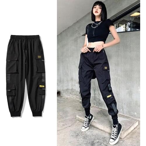 Streetwear Hip Hop Joggers Men Cargo Pants Pockets Track Tactical Casual Ribbons 2021 New Male Trousers Sweatpants Dropshipping