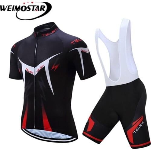 Weimostar Pro Team Mens Cycling Jersey Short Sleeve shirts bib Shorts GEL PAD Ropa Ciclismo Bicycle Bike Clothing Sets