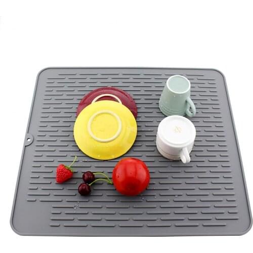 Dish Drying Mat Heat Insulation Load Bearing Non-slip Kitchen Cup Dish Draining Mat for Home