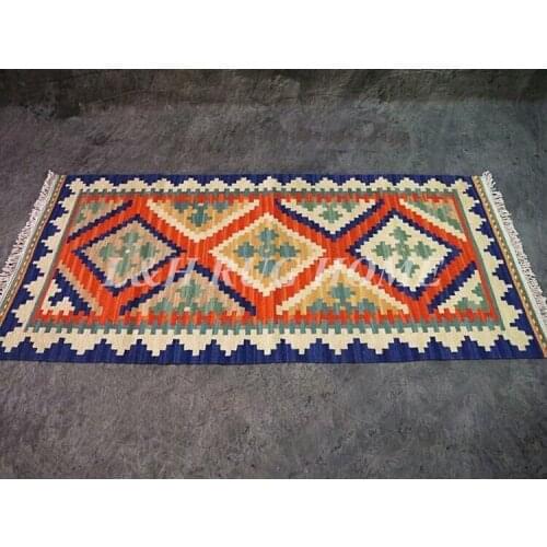 Free shipping 2.5'X6' kilim carpets,hand knotted woolen Kelim rugs, Pakistan Turkish area rug