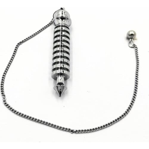 Pendulum For Dowsing Divination Reiki Healing Spiritual Wicca Women Men Amulet Screw Shape Pendule Radiestesia Metal Charm Jewel