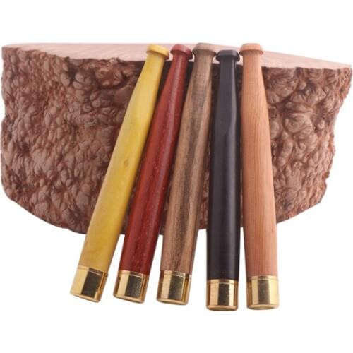 Ms 5MM Cigarette Holder Solid Wood Pipe Cleanable Circulating Tie Rod Circulation Filter Mouthpiece Tobacco Pipe Smoking Pipe