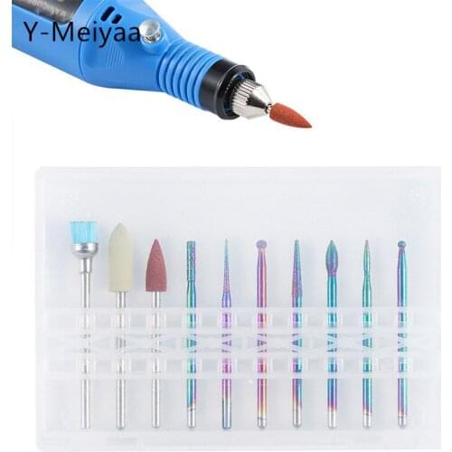 10pcs Nail Tool Set Tungsten Steel Alloy Grinding Head Nail Art Grinding Head Dead Skin Remove Nail Art Accessories Manicure 20