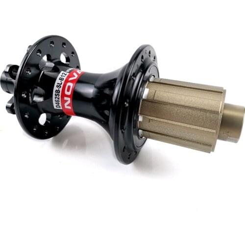 Novatec D462SB-SL-B12 MTB/Road disc brake hub 330g black 28/32 holes thru axle 12x148mm compatible shiman0 9/10/11 speed or XD