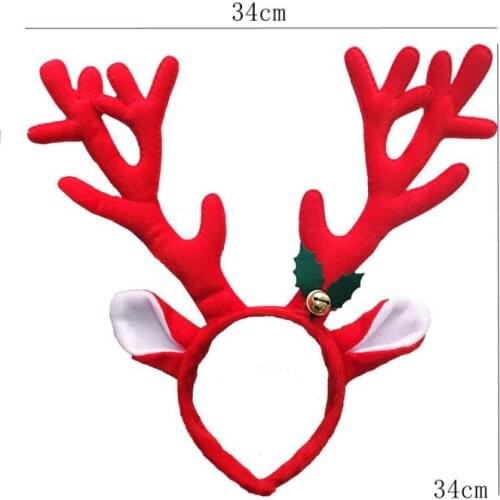 Christmas Decoration Deer Bell Large Antlers Christmas Head Hoop Buckle Xmas Party Suppliers Holiday Gifts