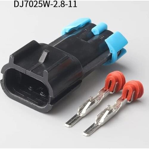 15300002 500SETS DJ7025W-2.8-11 2.8mm 2Pin AMP Car Electrical Wire Connectors for Audi ,BMW,Honda,Toyota,NISSAN AND other models