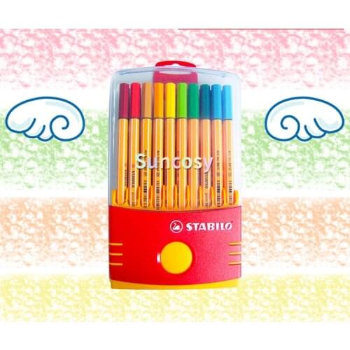 Stabilo 0.4mm Point 88 Fineliner Pens 0.4m 30 color wallet set, Non toxic and washable Gel Pen,For Artist stationery pens