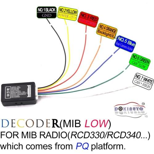 MIB Low Decoder Of RCD330 Plus Canbus Gateway Emulator Simulator For VW Golf Jetta MK5 MK6 Passat