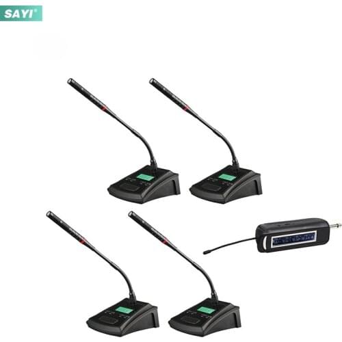 SAYI PRO-H02 UHF Wireless Conference Gooseneck Condenser Microphone Transmitter Set for Broadcasting Meeting Speech Business