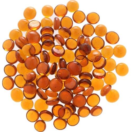100Pcs Glass Stone Clear Marbles Fish Tank Pebbles Flat Bottom Round Top Features Decorative Centerpieces Florist Supplies