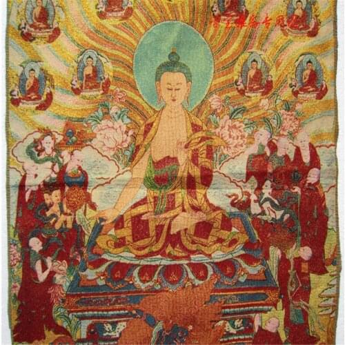 Tibet Buddhist Thangka silk embroidery like Home Furnishing hanging like decoration wholesale