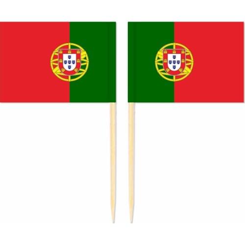 Portugal Toothpick Flag 3.5X2.5CM Cake Topper Party Cupcake Wedding Baby Shower Supplies Lovely Baking Dessert Decorations