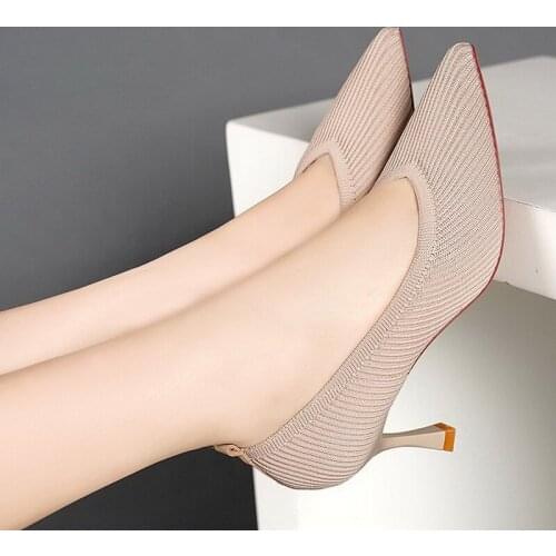 Red Black Pointed Toe Fetish Luxury Designer Woman Extreme Mules Super High Heels Women Sexy Shoes Ladies Pumps Flying Weaving