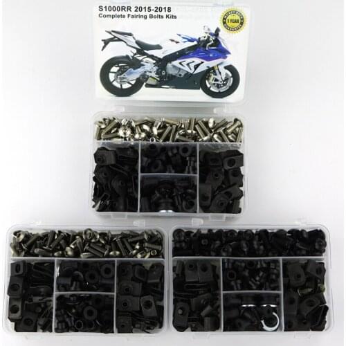 Fit For BMW S1000RR 2015 2016 2017 2018 Motorcycle Complete Full Fairing Bolts Kit Screw Speed Nut Fairing Clips Kit Steel