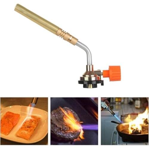 1PC Butane Burner Welding Gas Torch Flame Gun Flamethrower Soldering Heat Gun for Outdoor Camping BBQ Portable Welding Equipment