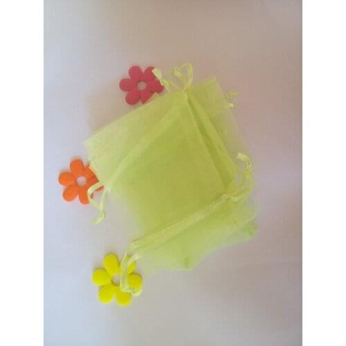 30*40cm 200pcs Organza Bag green Drawstring bag jewelry packaging bags for tea/gift/food small transparent pouch Yarn bag