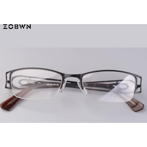 2020 new arrival Optical Glasses hot sale Black half frame Eyewear Clear Lens purple red Frames montures de lunette Men Women