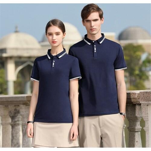 2021 summer casual polo shirt men /women short sleeve turn down collar slim fit sold color cotton polo shirt for men plus size