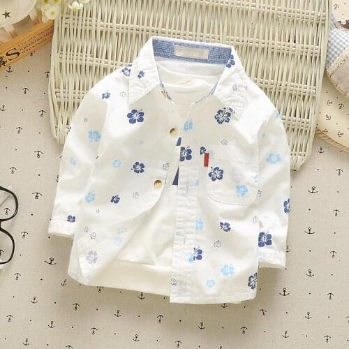 2021 new arrival spring baby shirts infants 0-6y kids clothes 100% cotton long sleeve shirts little kids tops wear