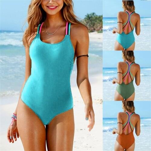 2021 New Women Sexy Swimwear Set Plus Size Bikini Mujer One-Piece Bathing Backless Beachwear Swimwear Maillot De Bain Femme