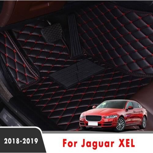 Car Floor Mats For Jaguar XEL 2019 2018 Auto Interiors Accessories Styling Custom Artificial Leather Front And Rear Foot Pads