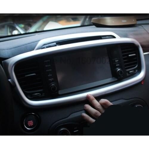 For KIA Sorento L 2015 3pcs ABS Chrome A/C Air Conditioning Vent Outlets Trim Cover Car Interior Accessories