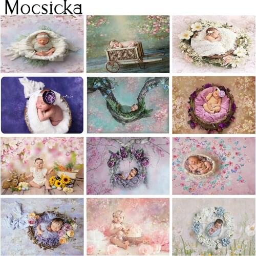 Newborn photography backdrop abstract floral photo background infant baby child birthday photographic studio props art photocall