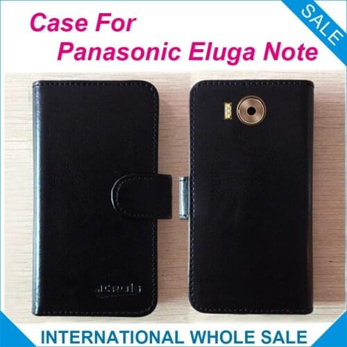 Hot! 2016 For Panasonic Eluga Note Case,6 Colors High Quality Leather Exclusive Case For Panasonic Eluga Note Cover Tracking