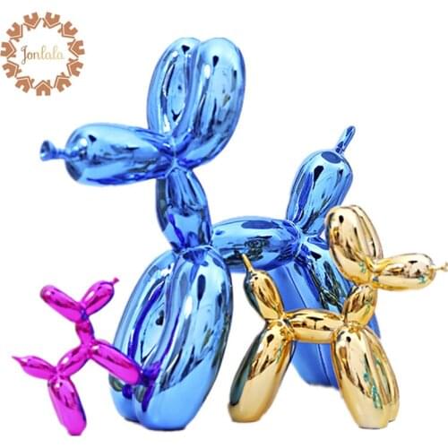 Hot!!! Luxurious Modern Art Color Customize Pattern Design Balloon Dog Figurine Statue 25cm Balloon Dog Xmas Gift