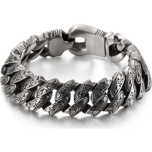 Fashion domineering mens 316 stainless steel jewelry exaggerated personality skull titanium steel bracelet