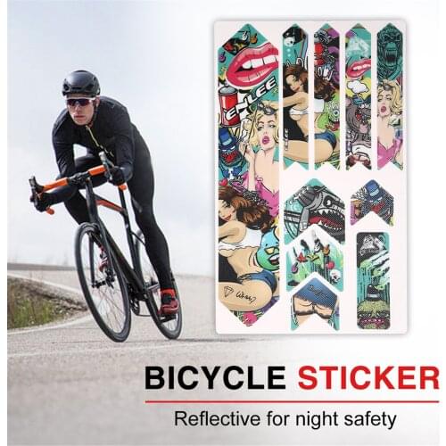 Mountain Bike Sticker Anti-scratch Waterproof Decal Removeable Stickers Anti-Skid Push Guard Frame Cover