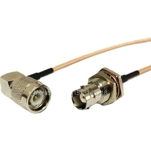New TNC Male Plug Right Angle Switch BNC Female bulkhead Pigtail Cable RG316 Wholesale 15CM 6"/30CM/50CM Adapter