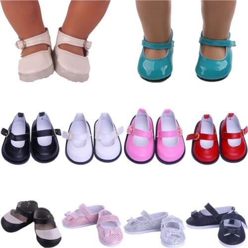 9 Pair Of Leather Shoes & 43 Cm Shoes Doll Shoes For Bald Head Doll And New Born Baby Generation Birthday Girls Toy Gifts