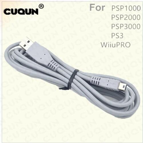 Original Data Line Charging Cable for Nintend WiiU USB Charger Power Supply Charging Cable Data Cord for WiiU/PS3/PSP1000/2000