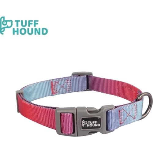 TUFF HOUND Pet Collar Designer Nylon Adjustable Personality Printing Dog and Cat Bling Collar Charm Chain Withstand Large Dogs