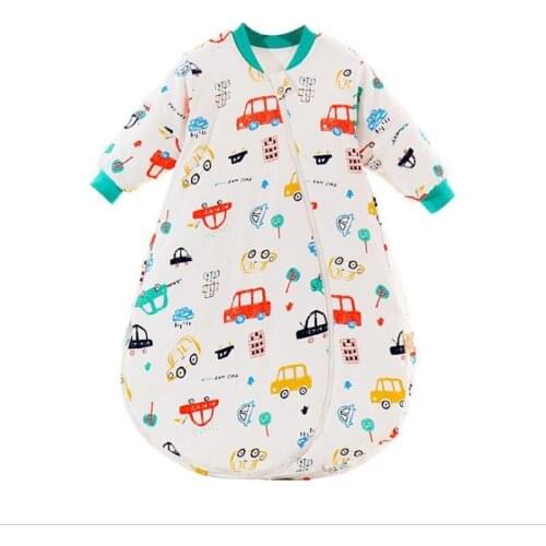 0-4 Years Autumn Winter Combed Cotton Anti-kicking Quilt Sleepsack Bunting Removable Sleeve Warm Children Kids Baby Sleeping Bag