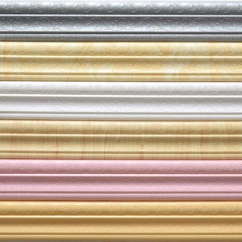 Wall Trim Line Skirting Border 3D Pattern Sticker Decoration Self Adhesive Waterproof Strip fkxe