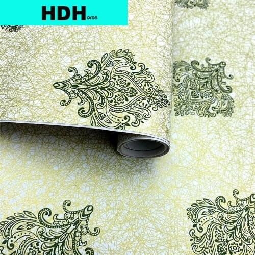 Luxury European Floral Peel and Stick Wallpaper Removable Gold Stripe Self-Adhesive PVC Wallcoverings Furniture Renovation