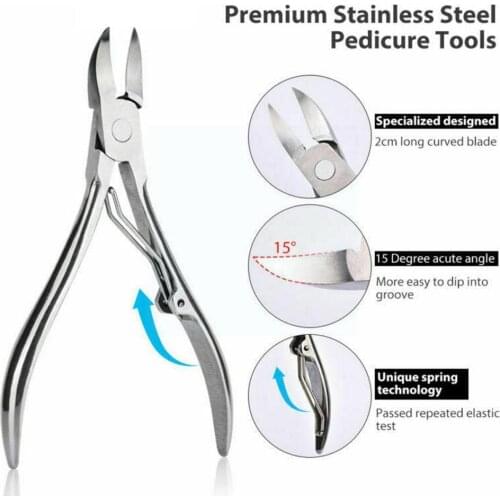 Ingrown Toe Nail Correction Pliers Steel Quick Dead Dirt Nail Scissors Tool Skin Manicure Clippers Set W6K0