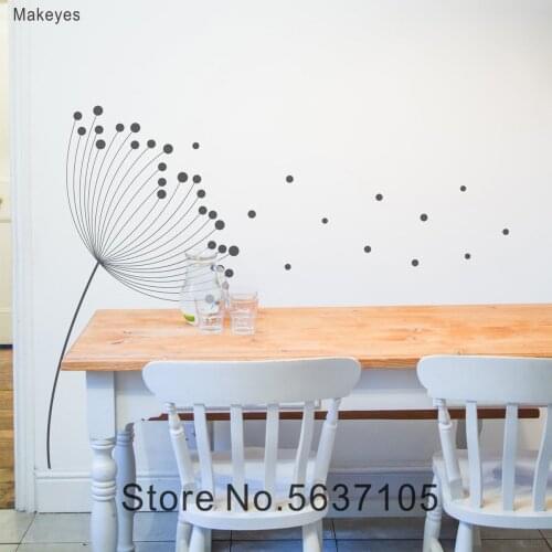 Makeyes Dandelion Wall Sticker Home Livingroom Wall Decals Flower Flying Wall Decor House Warm Decoration Wall Decals Mural Q109