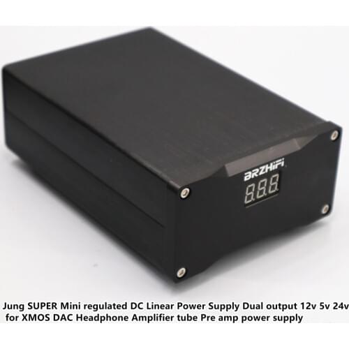 25w SUPER Mini regulated DC Linear Power Supply Dual output 12v 5v 24v for XMOS DAC Headphone Amplifier tube Pre amp power supp