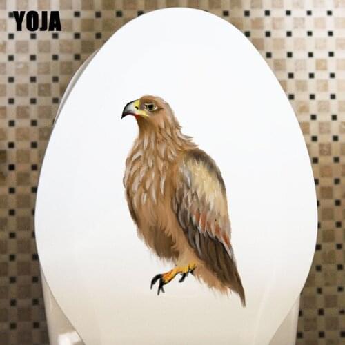YOJA 14.8X23.8CM Young Hawk Wall Decal Toilet Sticker Living Room Home Decor Funny Animal T3-1215