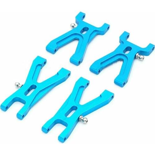 4pcs Rear Lower Suspension Arm(Al.）+Front Lower Suspension Arm(Al.) for 1/18 HSP RC Model Car