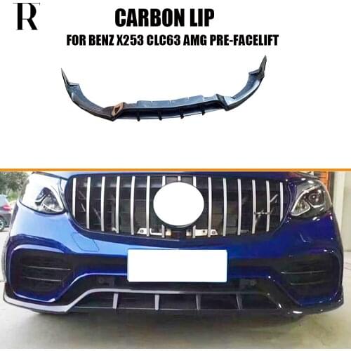 Glc63 Amg Carbon Fiber Front Bumper Lip Protector for Benz X253 C253 Glc63 & Glc63s Amg Suv & Coupe 2016 UP