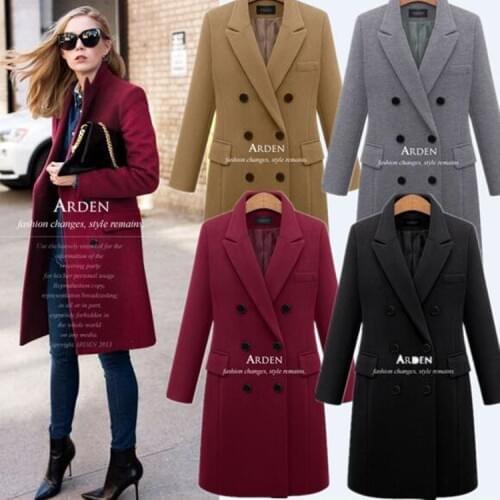 Womens Winter Jackets and Coats Single Button Elegant Warm Women Woolen Coat 2016 Thicken Long Plus Size Women Coat Jacket