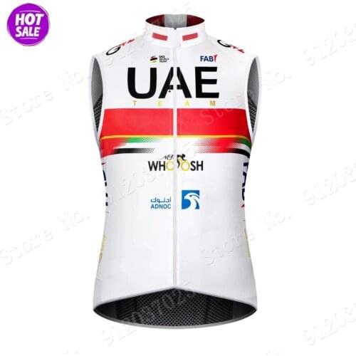 Gilet UAE 2021 Summer Sleeveless Jerseys Bicycle Vest Cycling Jersey Mens Warm Mountain Bike Clothing Maillot