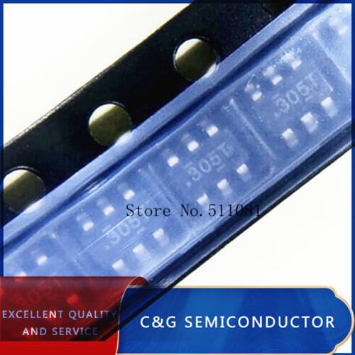 10PCS FDC6305N FDC6305 MOSFET N-CHAN DUAL 20V SOT23-6