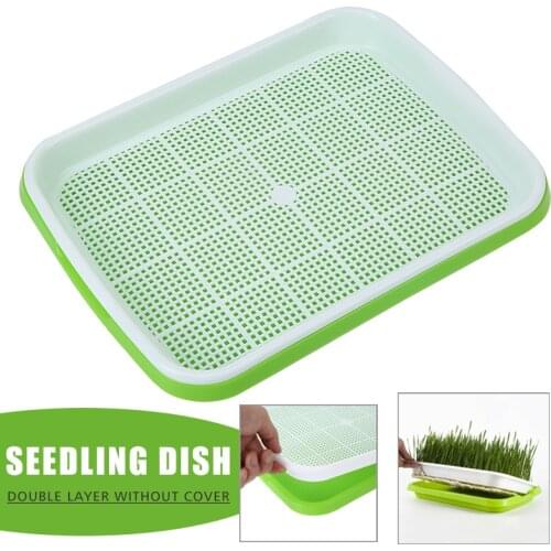 2-Layer Seed Germination Tray Hollow Kit Plastic Seed Sprouter Tray Nursery Pots Small Bean Sprout Planter For Seedling Planting