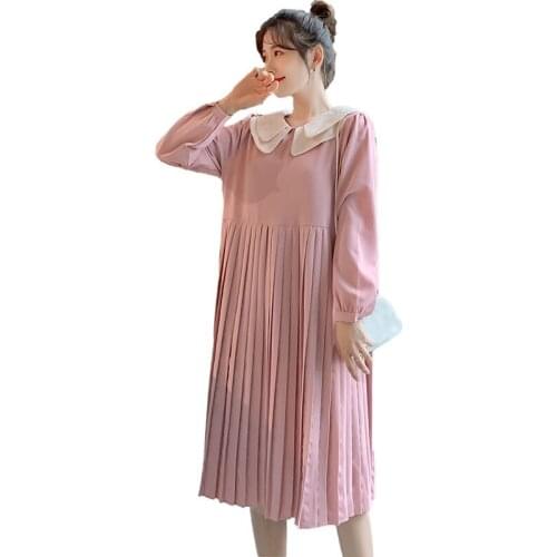 2020 Maternity Woman Clothes For Pregnant Women Plus Size Sweet Doll Collar Loose Dresses for Women Clothing Maternity Dress
