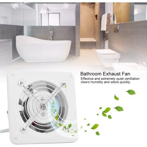 25W 220V Wall Mounted Exhaust Fan Low Noise Home Bathroom Kitchen Garage Air Vent Ventilation For Home Bathroom Toilet